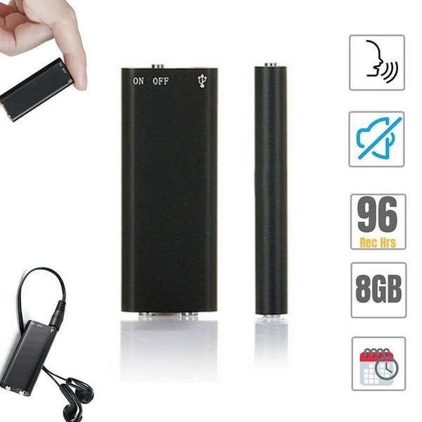 8GB Mini Digital Audio Recorder Pen Voice Activated with WAV Format Recording High Capacity Miniature Audio Recording Device