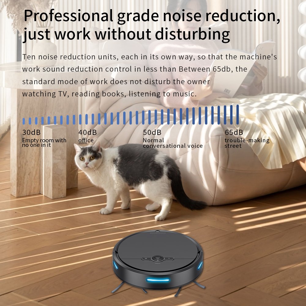 Tuya App Alex Control Robot Vacuum Cleaner with Wet Mopping Feature Auto-Charging Power Electric Sweeper Dry Wet Floor Cleaning