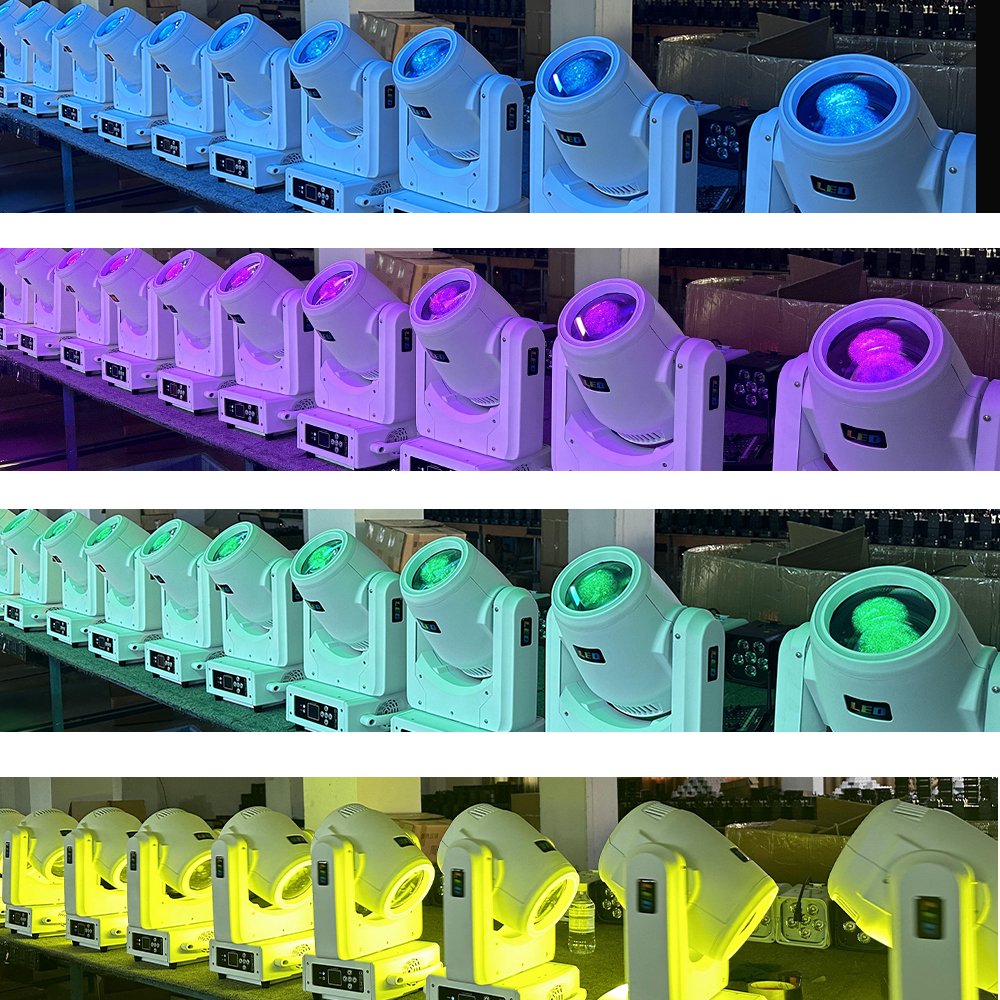 Muxxdj White Version Battery Powered 100W LED Beam Moving Head Light Wireless DMX Stage Lights Moving Head DJ Wedding Light