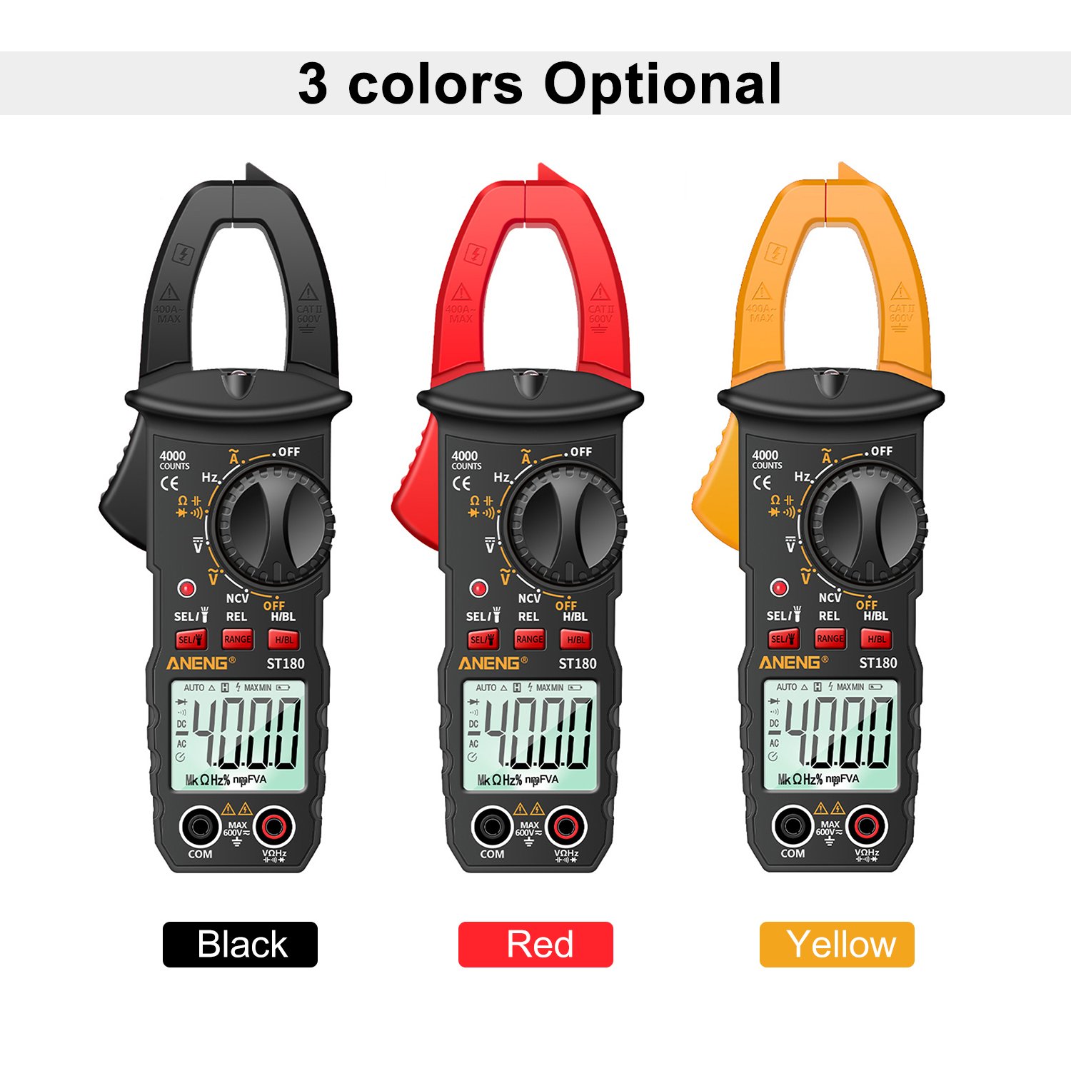 ANENG ST180 4000 Counts Digital Clamp Meter Voltage AC Current Meter Tester Current Clamp Tester for Electrician