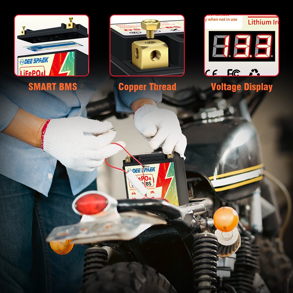 TCBWORTH 12V 620CCA Motorcycle Motorbike Starter Battery 20L-BS LiFePO4 Lithium Battery Longer Lifespan Auto Batteries