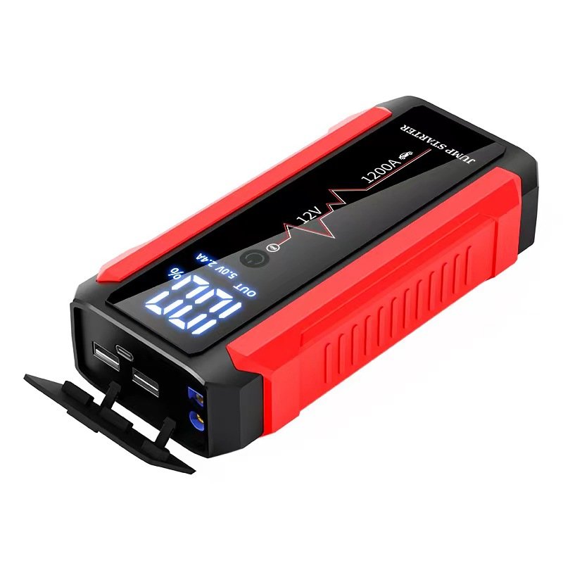 Dual USB Car Start Power Supply with Large Display New Large Capacity Emergency Start 12V Voltage Auto Batteries