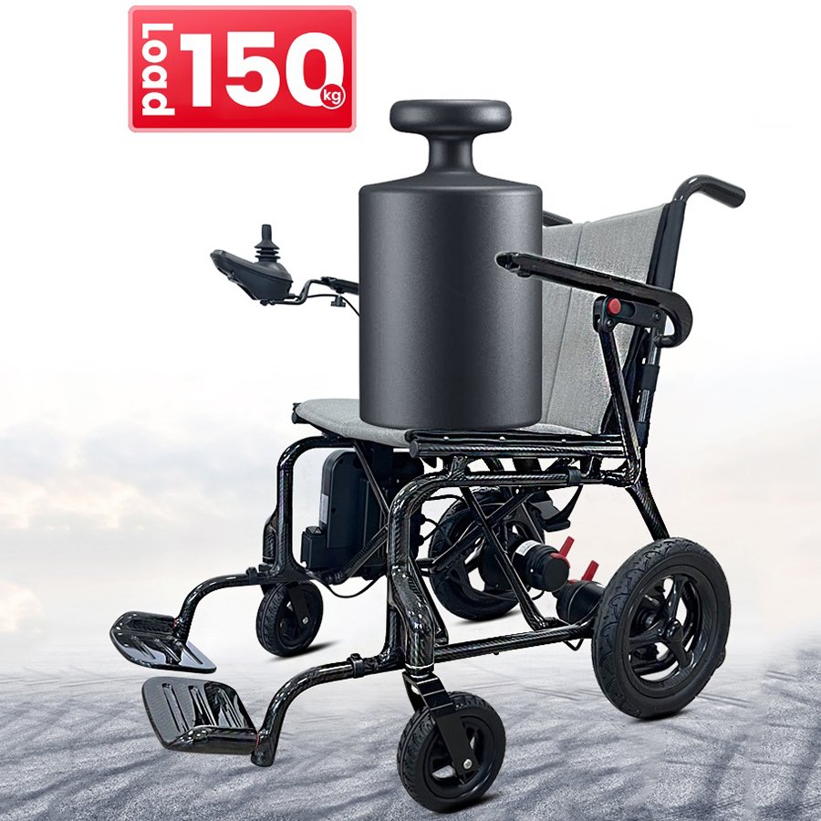 KSM-507 Foldable Lightweight Lithium Battery Fully Auto Folding Luxury Modern Carbon Fiber Electric Folding Wheelchair for Adult