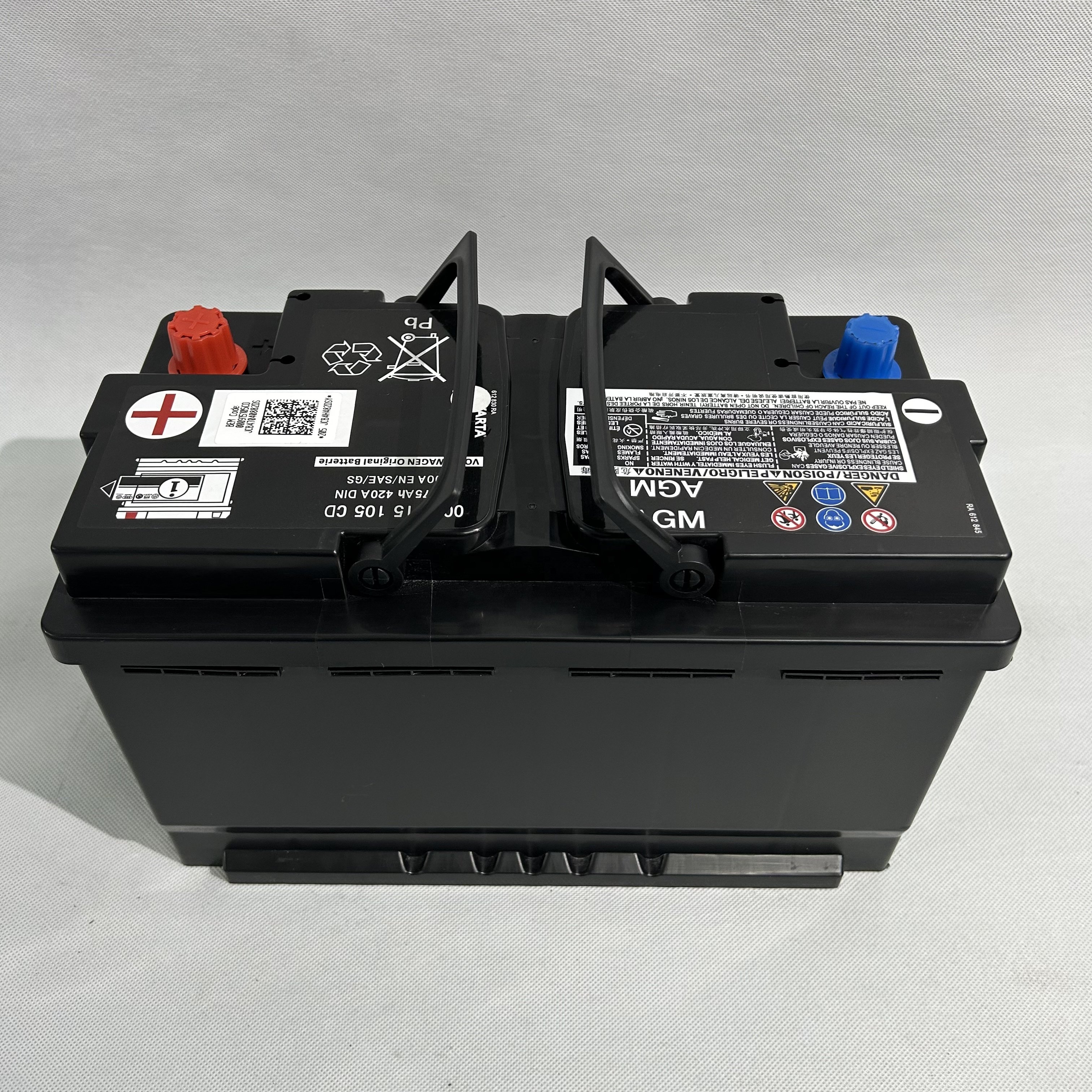 XPEI AUTO PARTS AGM Starter Battery L5 (75AH) 000915105CF for AUDI MAINTENANCE-FREE BATTERIES