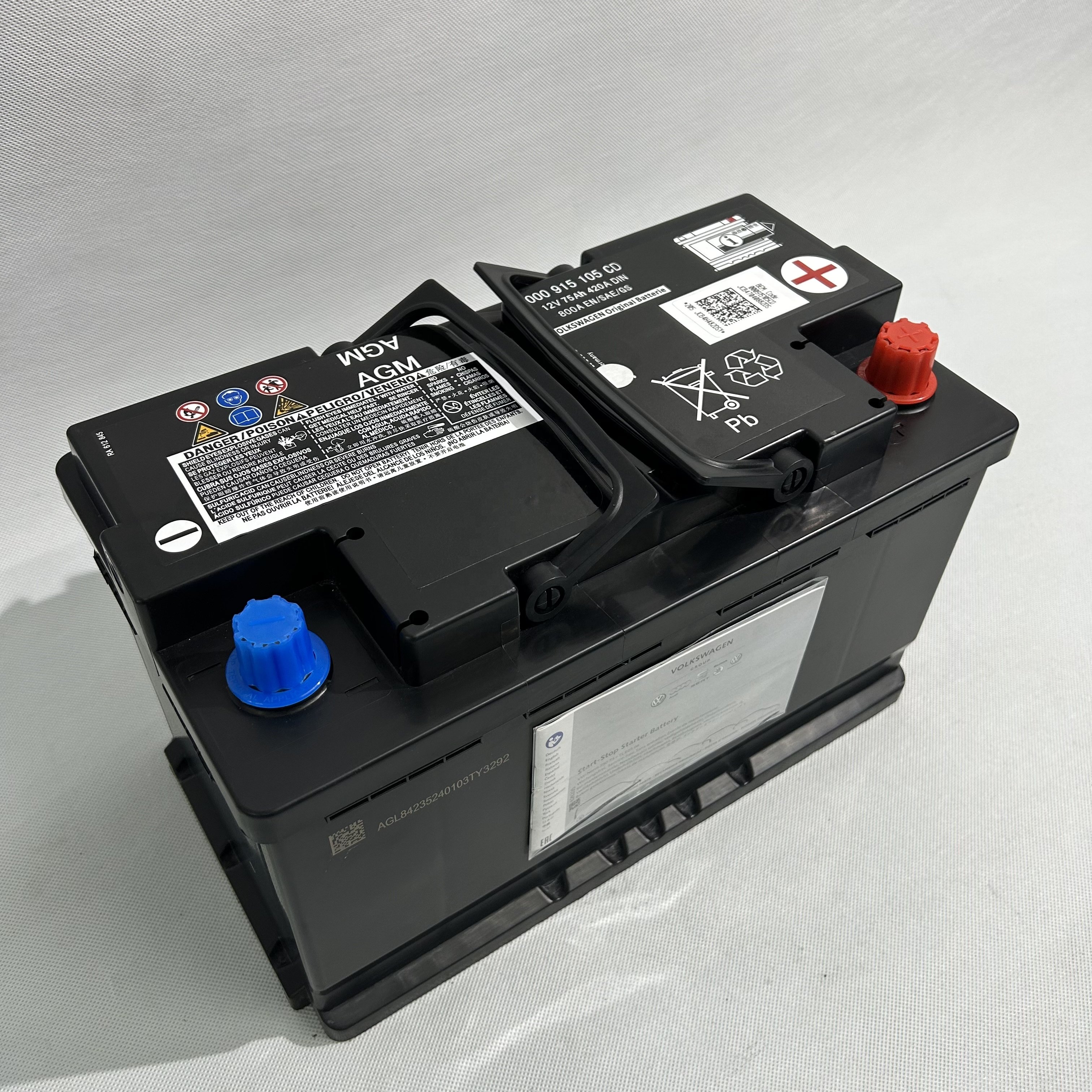 XPEI AUTO PARTS AGM Starter Battery L5 (75AH) 000915105CF for AUDI MAINTENANCE-FREE BATTERIES