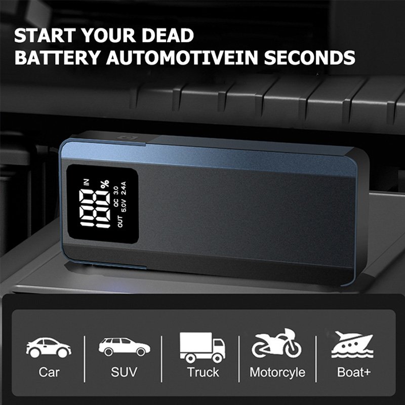 2025 Hot Sale 12V 20000mAh Portable Car Jump Starter & Power Bank Car Tools for Truck & Motorcycle 3000a Peak Current