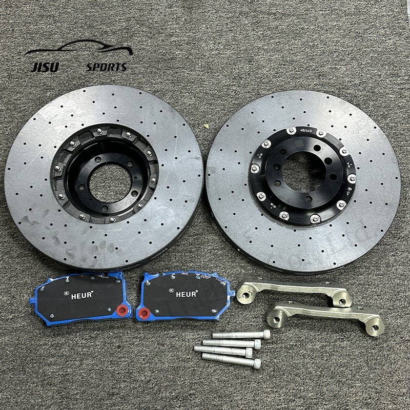 Wholesales Carbon Long Fiber Ceramic Customize Front 400mm Rear 380mm Auto Carbon Fiber Brake Disc Rotor for Tesla Model S