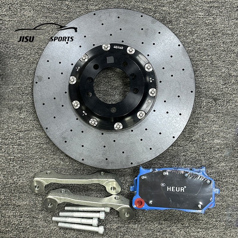 Wholesales Carbon Long Fiber Ceramic Customize Front 400mm Rear 380mm Auto Carbon Fiber Brake Disc Rotor for Tesla Model S