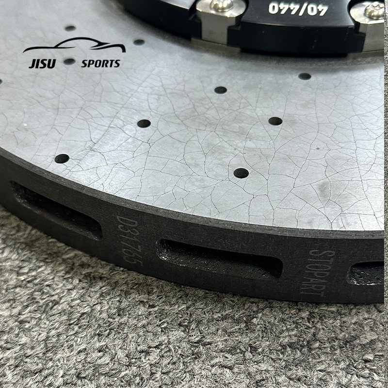 Wholesales Carbon Long Fiber Ceramic Customize Front 400mm Rear 380mm Auto Carbon Fiber Brake Disc Rotor for Tesla Model S