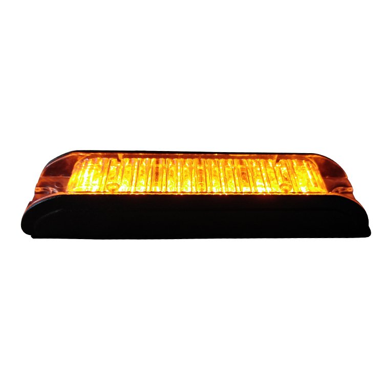 New 12-24V Auto Emergency Light 6 LED Grille Strobe Light with Amber Red Blue Green Aluminum Flashing Warning Light Car Retrofit