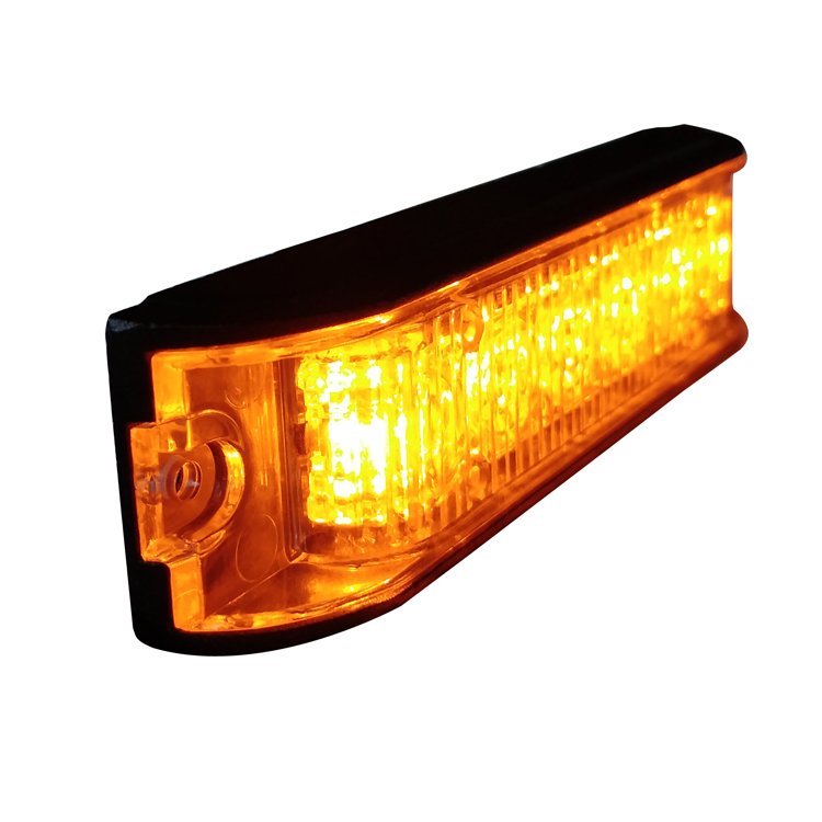 New 12-24V Auto Emergency Light 6 LED Grille Strobe Light with Amber Red Blue Green Aluminum Flashing Warning Light Car Retrofit