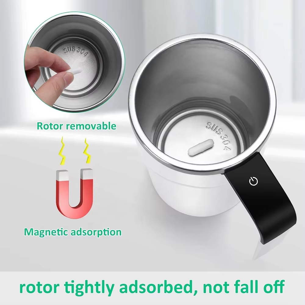 2025 High Quality 380ml Automatic Magnetic Stirring Coffee Cup,Electric Smart Mug for Hot Chocolate Cocoa Milk Latte Tea