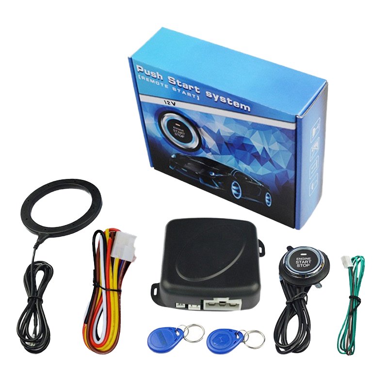 12V One Start Stop Button Engine Push Button RFID Lock Ignition Switch Keyless Entry Starter Antitheft Auto Car Alarm System