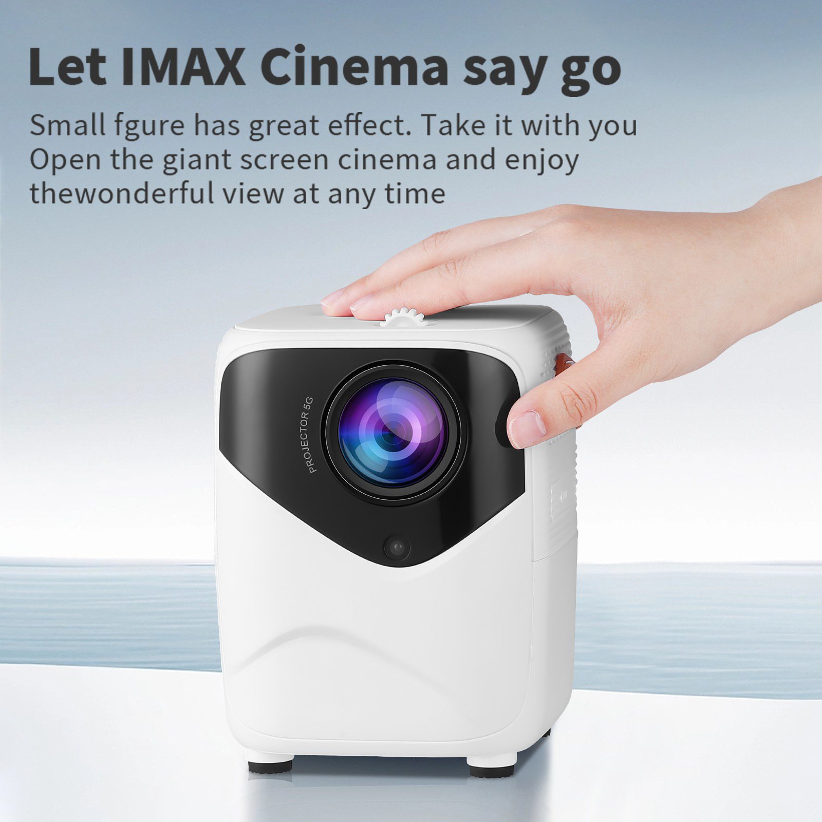 Umiio 4K Mini Portable Projector Cross-Border HD LED Lamp 1080P Wall Projection Living Room Bedroom US Battery Foreign Trade