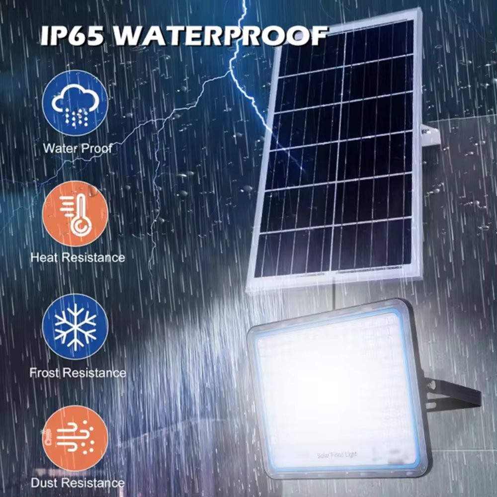 400W-PLUS LED Solar Flood Lights Street Lights Outdoor Waterproof with Remote Control Security Lighting for Yard Garden Pathway
