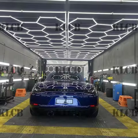 Hexagonal LED Lighting Car Wash Light Car Detailing Workshop Light