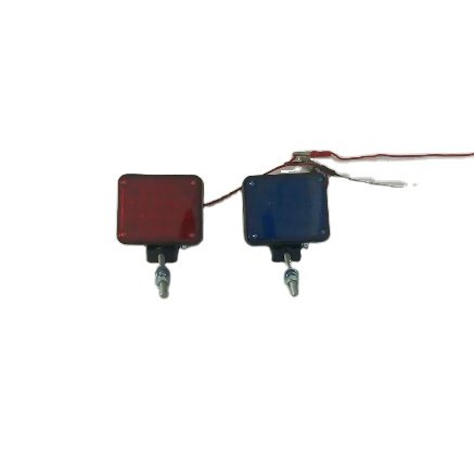 Electric Battery Car Motorcycle Patrol Red and Blue Alternating 12VLED Warning Lights Square Burst Flashing Lights Pair DC 12V