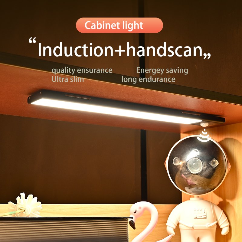 Banqcn Motion Sensor Under Cabinet Lights 30cm LED USB Rechargeable Battery Operated LED Closet Light Wireless Magnetic Dimmable