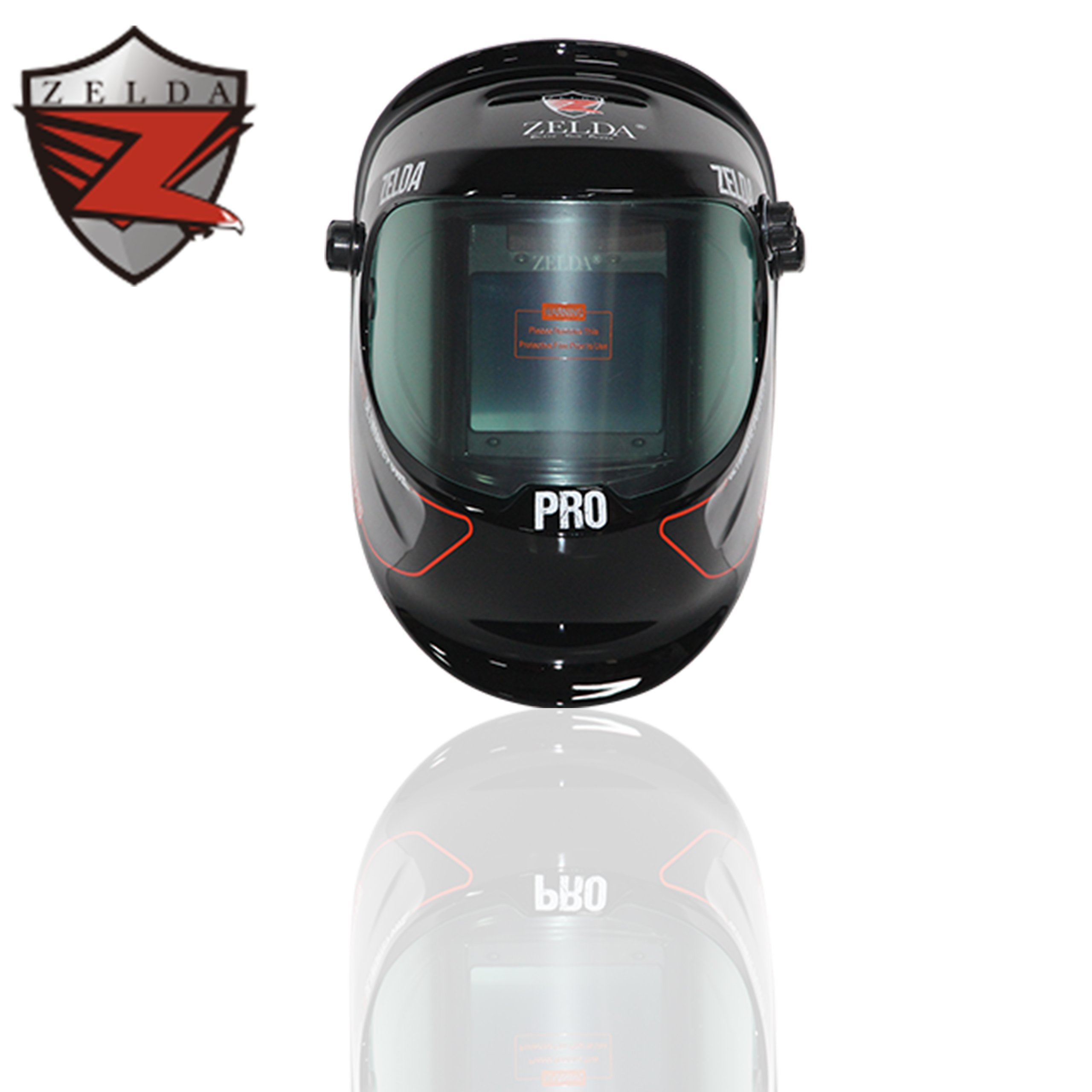 Big Viewing Area 100*83Mm Auto Darkening Welding Hood Helmet