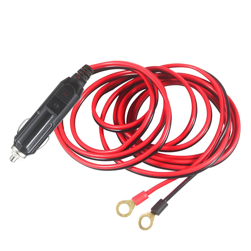Car Male Cigarette Lighter Male Plug Adapter to Battery Ring Terminal Extension Cable With 10A Fuse