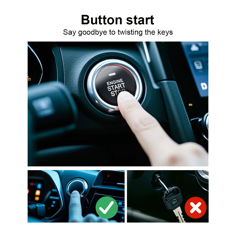 Auto Electronics One-Way Remote Start and Keyless Entry System 12V CANBUS Plug and Play Car Alarm