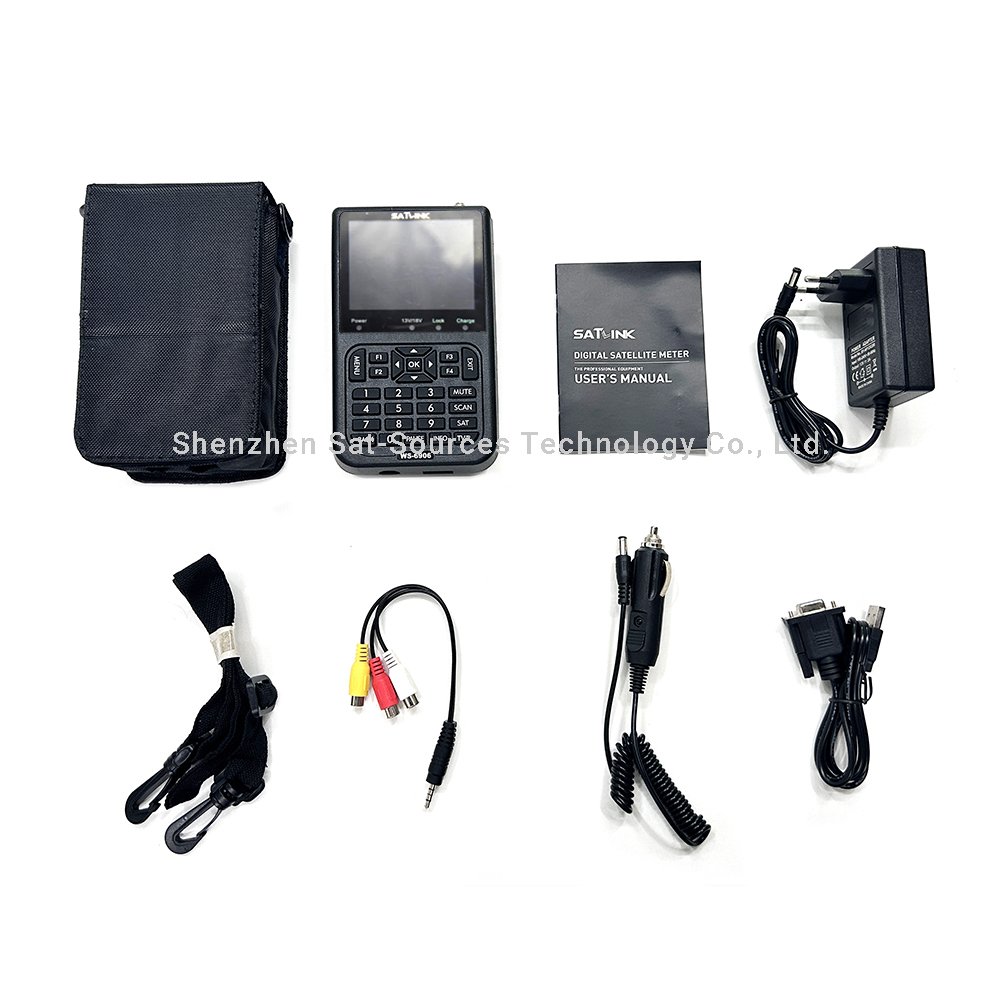SATLINK WS-6906 Digital Satellite Finder 3.5 Inch LCD TV Screen Auto Search 4000 MAh Chargeable Battery Backpack