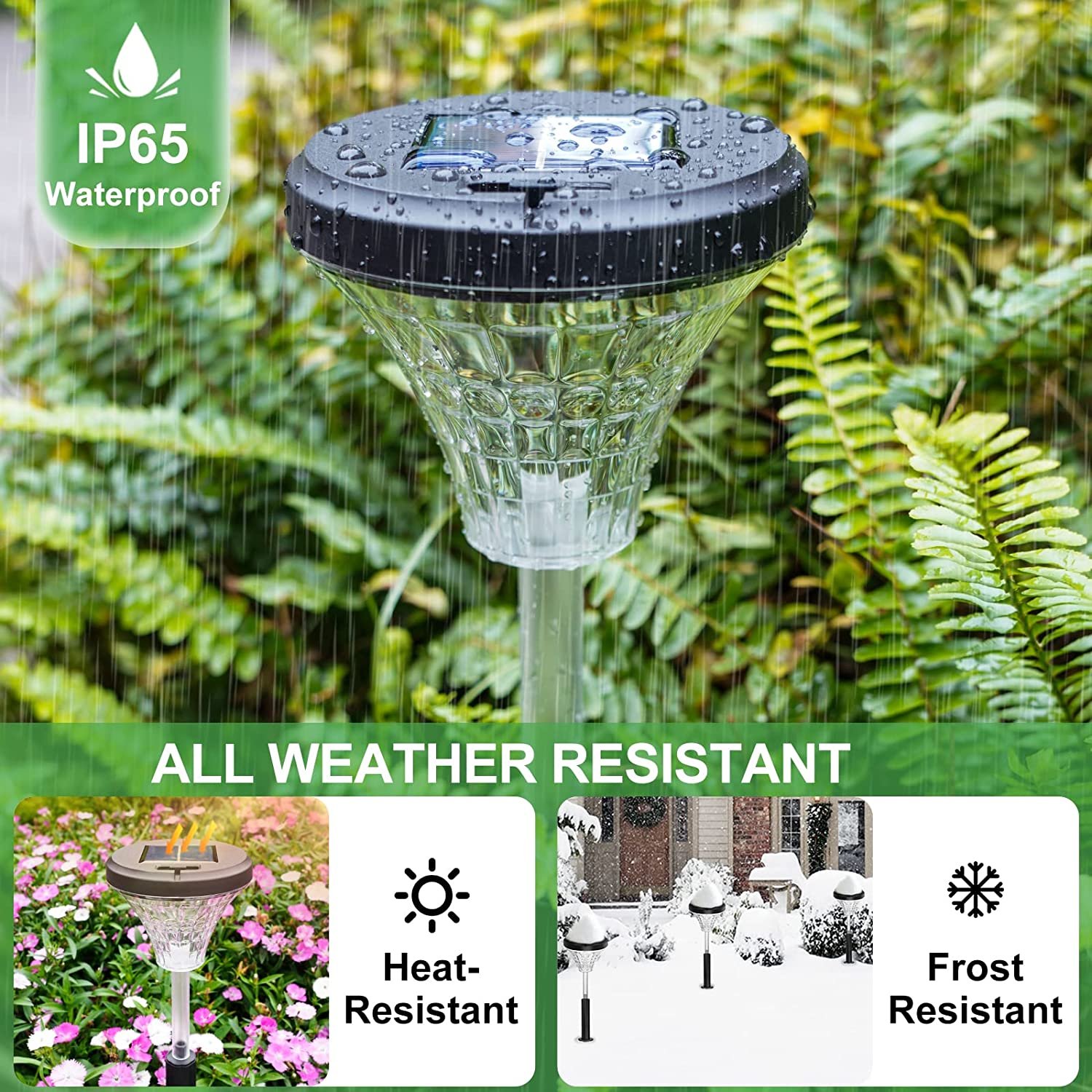 Outdoor Waterproof ABS Decorative Stakes IP65 Lawn Patio Walkway Yard Path Pathway Decorations Garden Solar Stake Lights