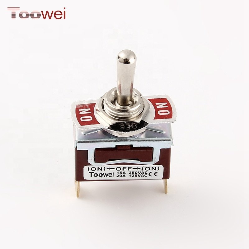 Toowei Momentary (ON) OFF (ON) 3 Pin 3 Position Spdt 10a 250vac Quick Connect Terminal Toggle Switch for Cars Boats Trucks