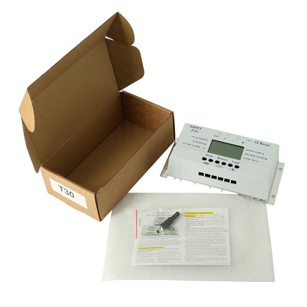 MPPT T20 20A 12V 24V Auto Solar Charge Controller with One Interface Instruction