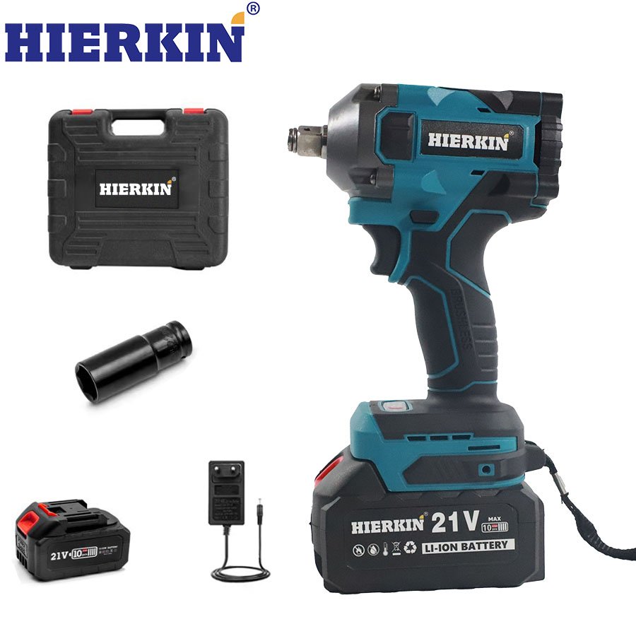 HIERKIN 600N Bosh Tools Head Set Batterie Rechargeable Cordless Tool Set Cordless Impact Wrench Wrench Set Tools Power Wrenches