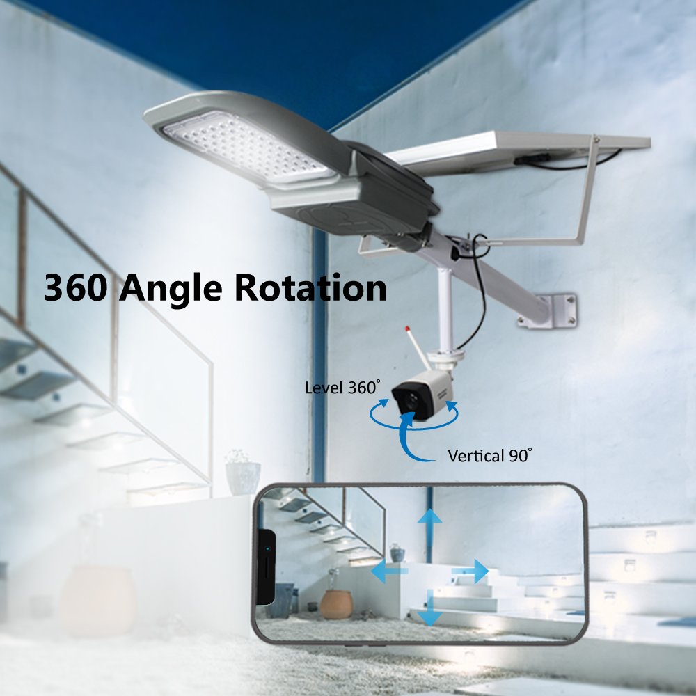 Cctv Camera 2mp Solar Street Light with Camera 1080p Wireless Cctv Security Camera System 4ch Wifi Nvr Kit