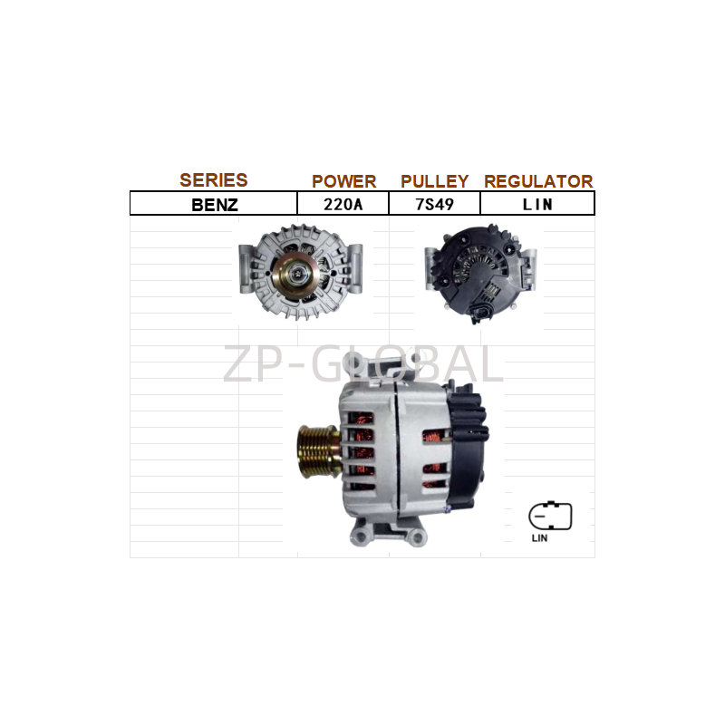 ac generator motor alternator replacement A0009067400 for Mercedes-Benz CLS/M-CLASS 350