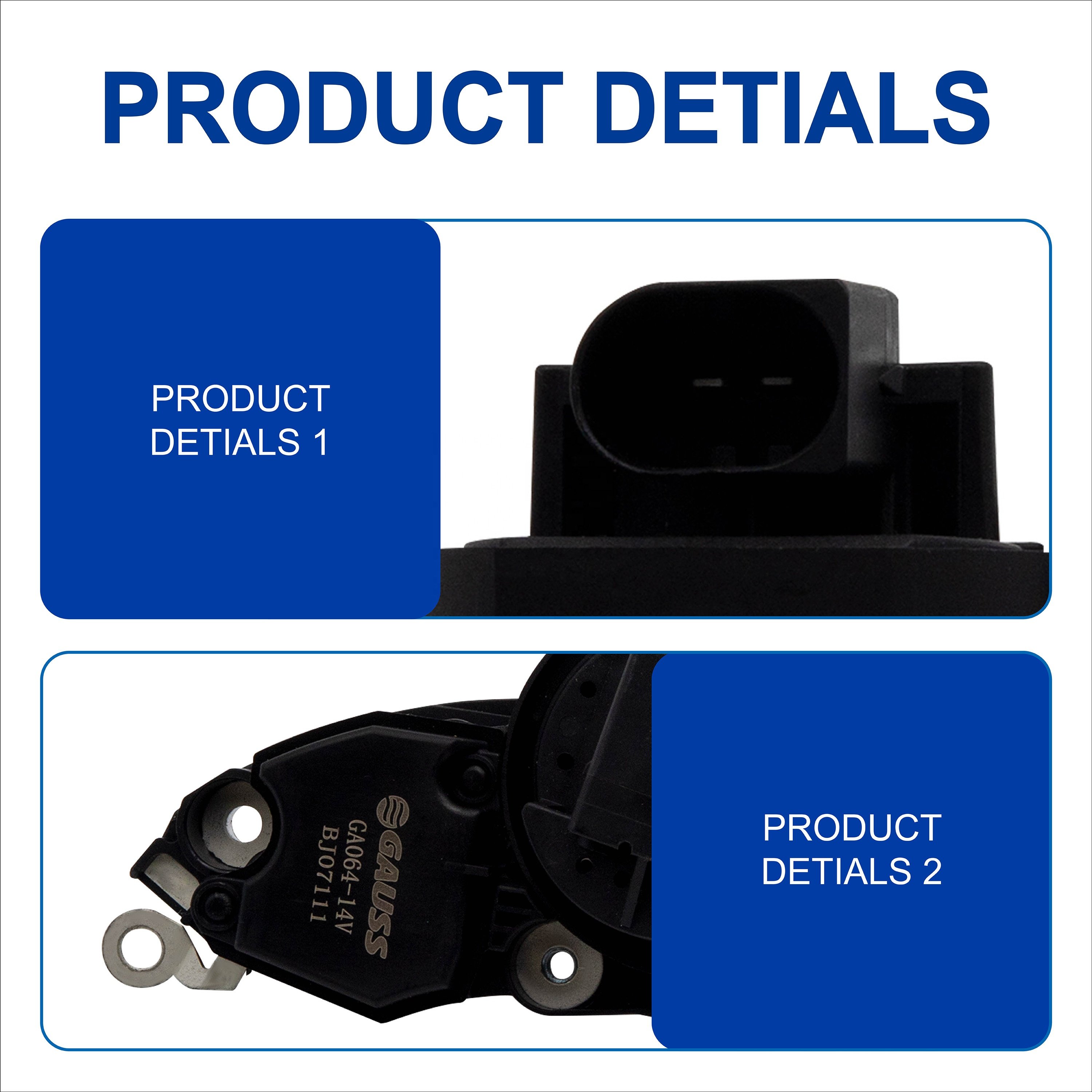 Voltage Regulator for Alternator, Regulador De Voltaje, GA064, 0 122 9AA 0X0; TRANSPO: IB201; CARGO: 235528; MOBILETRON: VR-B257