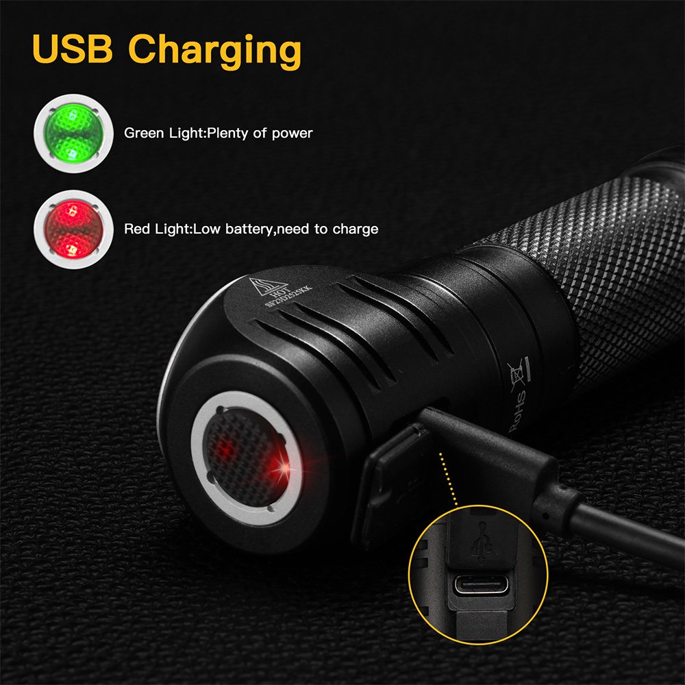 SP40A Hot Selling 1200lm LH351D LED Rechargeable Mini Headlamp Waterproof Aluminum Alloy Headlight with Magnet Tail