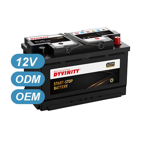 Maintenance Free 12V 80ah Start Stop Auto Battery JIS DIN Standard AGM Car Battery