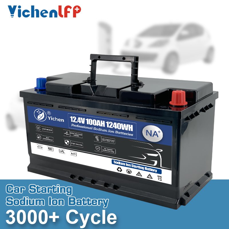 Long Life Car TRUCK Automotive Starting Start-stop Rechargeable 12v 100ah 3 Year Warranty Sodium-ion Auto Battery with BMS
