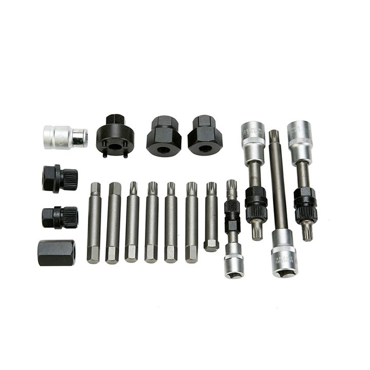 TBTOOLS Car Auto 18Pcs Alternator Freewheel Removal Pulley Set Repair Tool Automotive Werkzeuge Kit Maintenance Tools TB089