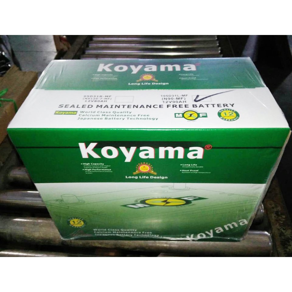 High Quality Sealed Maintenance Free Car Batteries (SMF Starting BATTERY) MF105D31L 12V90AH for Vehicles Starting