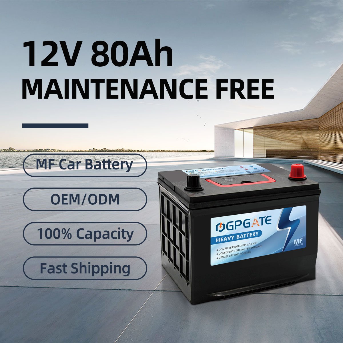 High Performance JIS 95D31 12V 60Ah MF Deep Cycle Lead-acid Car Battery Suitable for Starting Japanese Cars