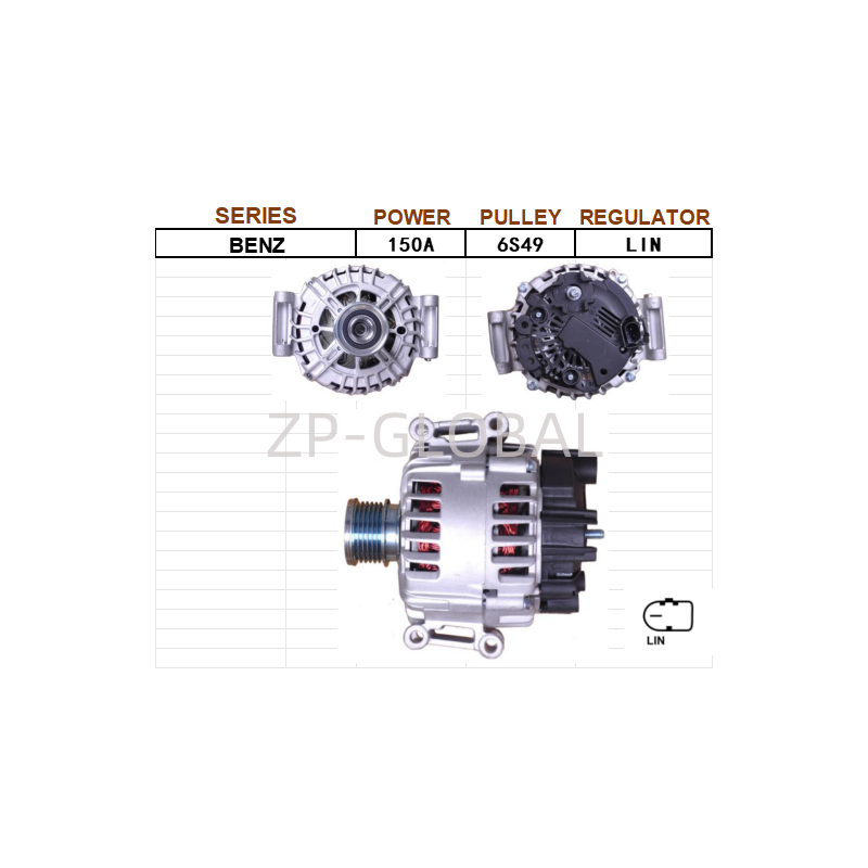 New Car Types High Output Car Alternators A0009063000 for Mercedes Benz C180/C200/C250 (09-14)