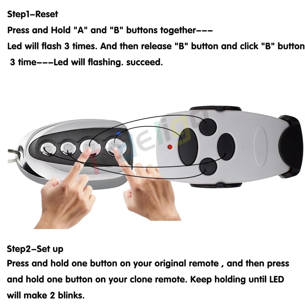 Universal Clone Remote Control 433MHz RF Transmitter Auto Cloning Duplicator for Garage Door Car