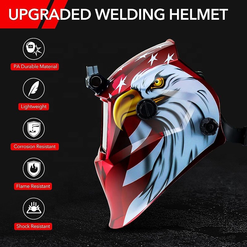 TRQ Auto Darkening Solar Printing Welder Welding Helmet Stickers Caretas De Soldar
