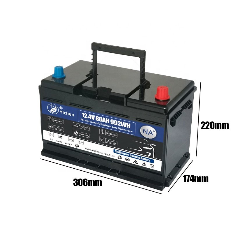 New Design Car Starting Sodium Ion Battery 12.4V 80Ah with Grade a SIB Cells