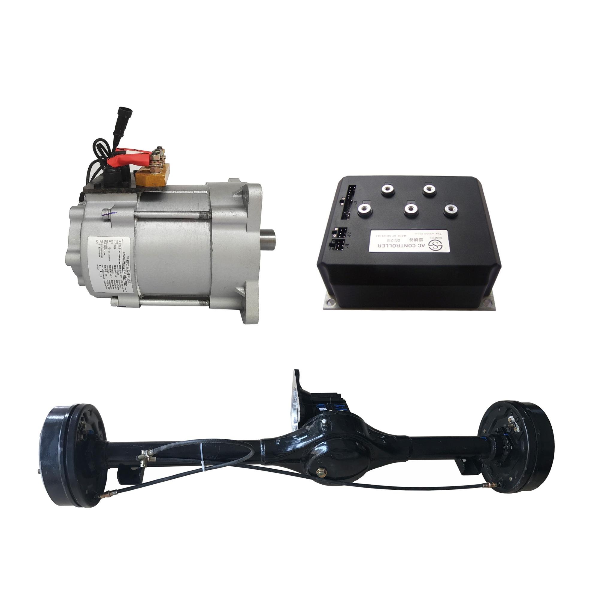 Factory Direct Sales Ev Ac Motor Electrico Para Carro 96v 15KW 20HP 3 Phase Electric Car Kit Complete With Lithium Battery