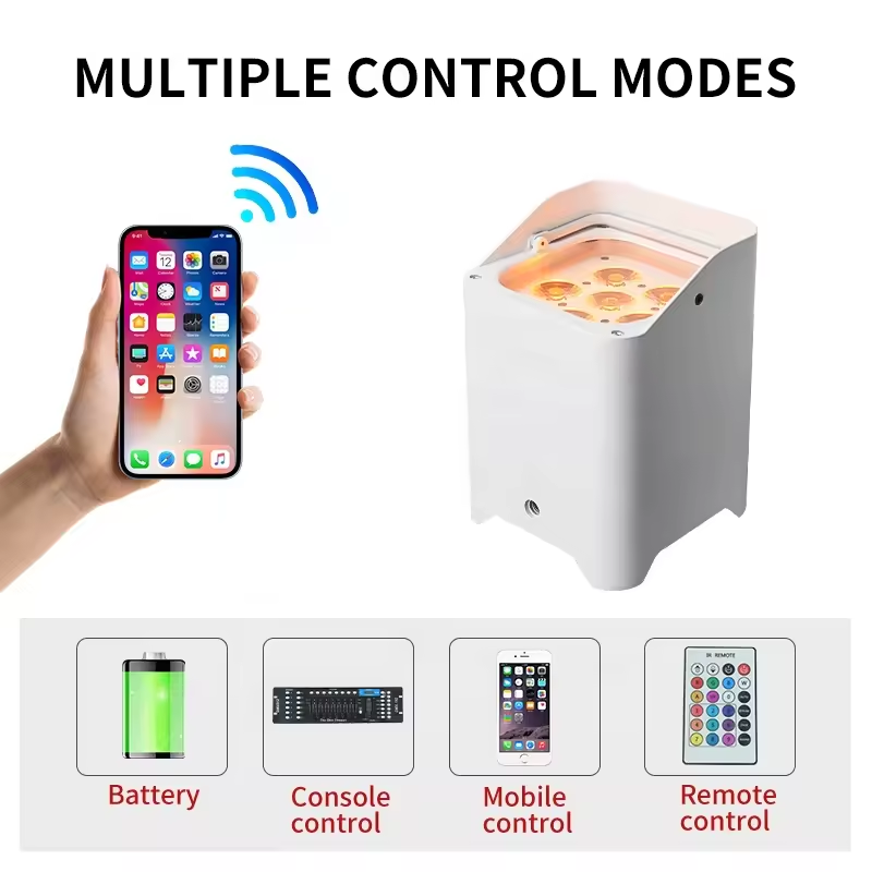 MJ Remote 6x18w Battery LED UPLIGHT With Charging Flightcase LED Par Light for Party/Bar/Club/Wedding Event