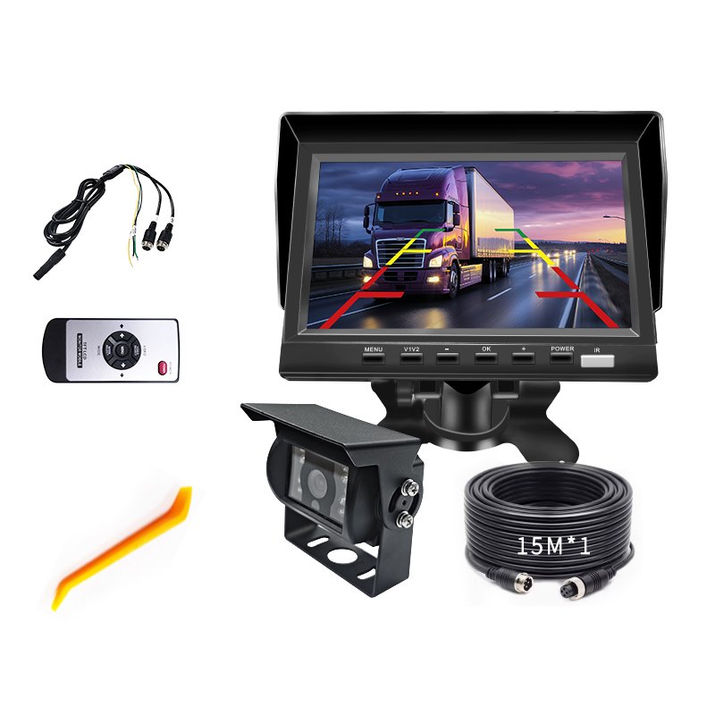 Wholesale Wireless Truck Rearview Camera System Digital Wireless Backup Camera Quad Monitor Rear View System