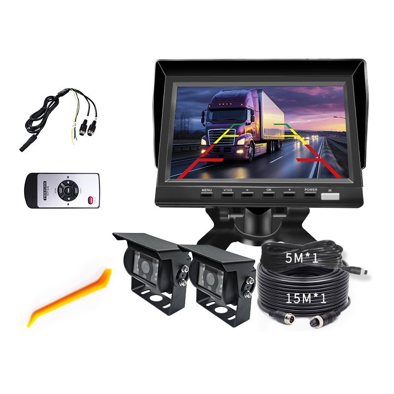 Wholesale Wireless Truck Rearview Camera System Digital Wireless Backup Camera Quad Monitor Rear View System