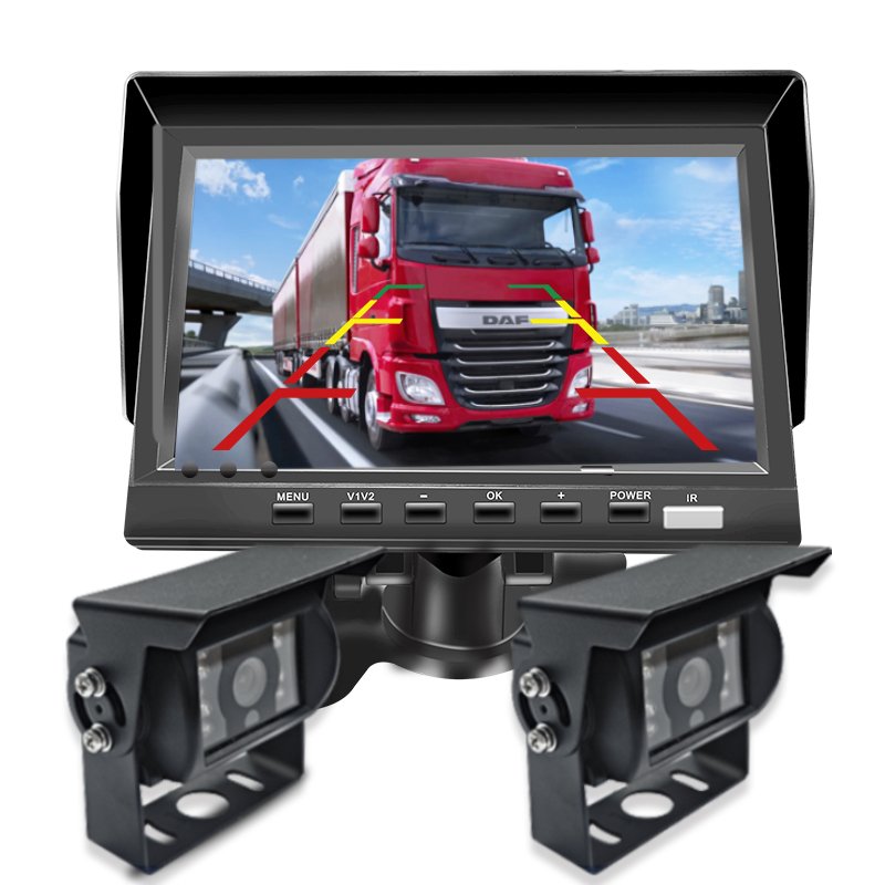 Wholesale Wireless Truck Rearview Camera System Digital Wireless Backup Camera Quad Monitor Rear View System