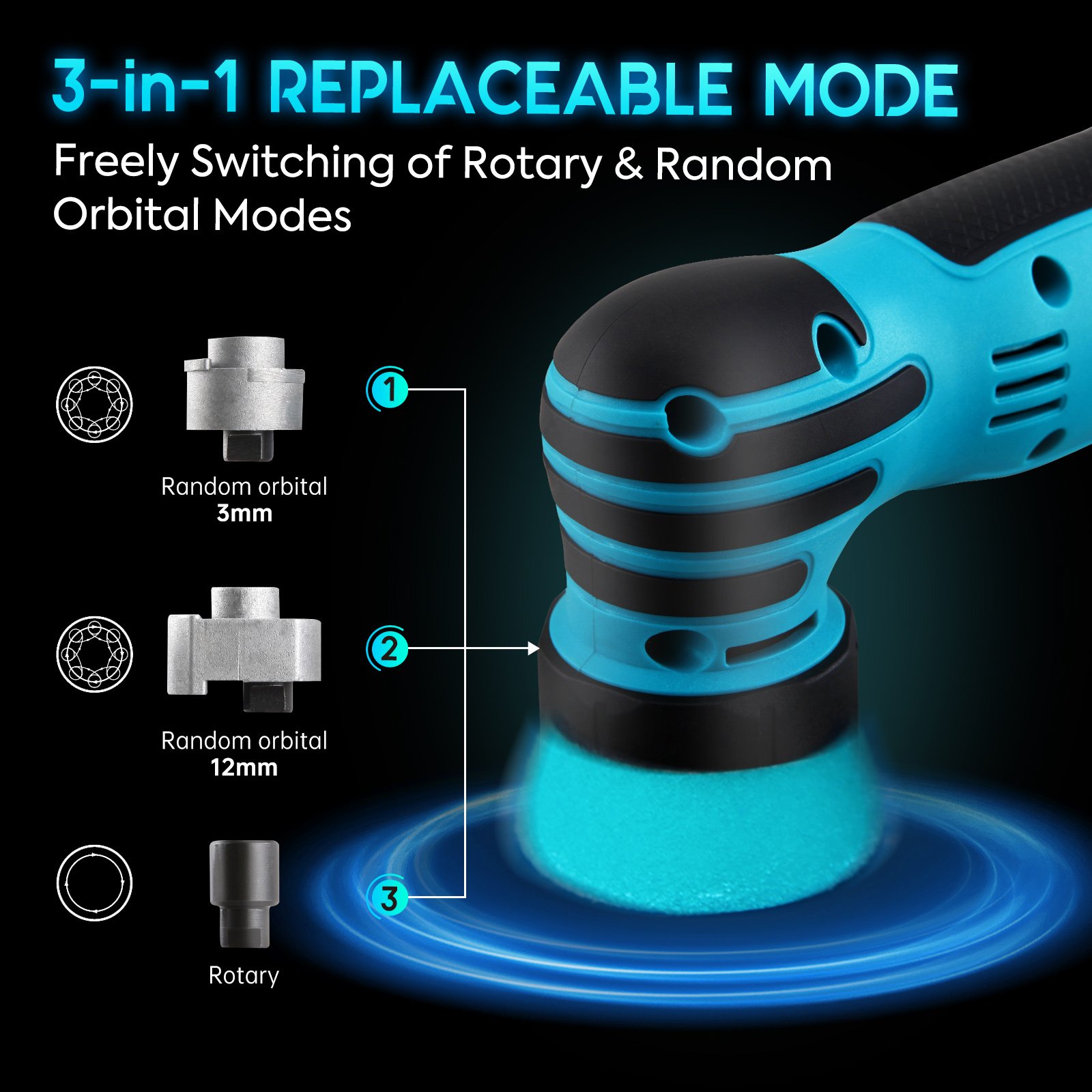 Car Shield New Arrival Mini Cordless Nano Polisher Dual Action Car Polisher with Battery for Auto Detailing