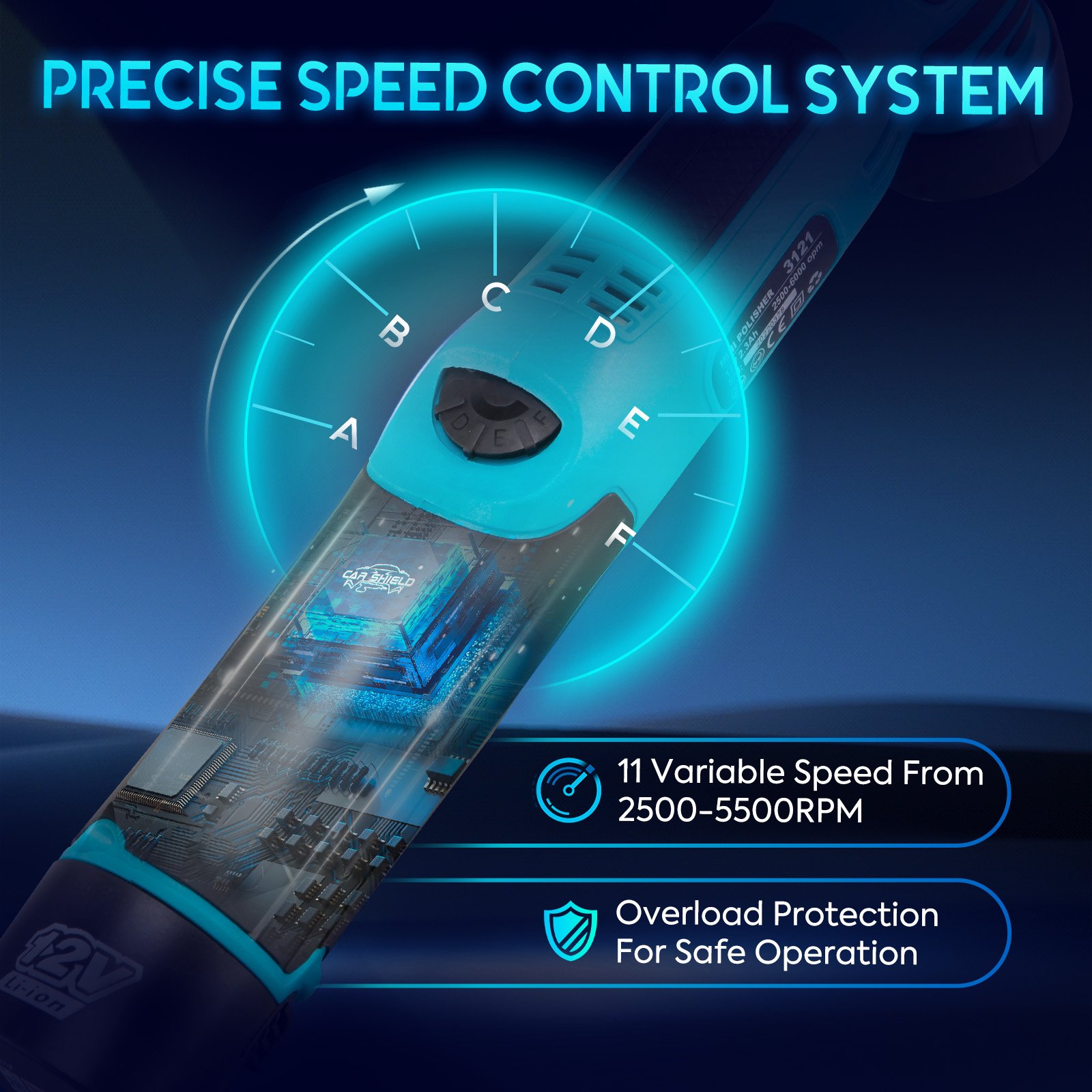 Car Shield New Arrival Mini Cordless Nano Polisher Dual Action Car Polisher with Battery for Auto Detailing